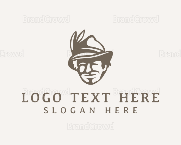 Fedora Hat Man Logo