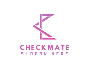 Pink Geometric C logo design