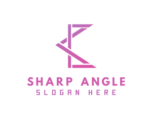 Angle - Pink Geometric C logo design
