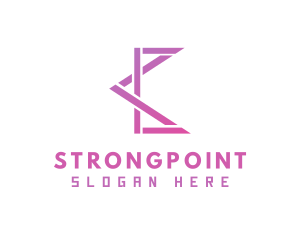 Initial - Pink Geometric C logo design