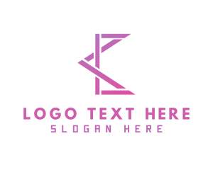 Geometric - Pink Geometric C logo design