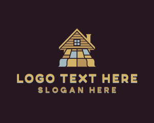 Cabin - Wooden House Floor logo design