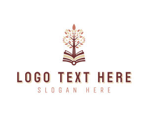 Library - Bookstore Tree Author logo design
