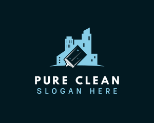 Clean Building Squeegee logo design