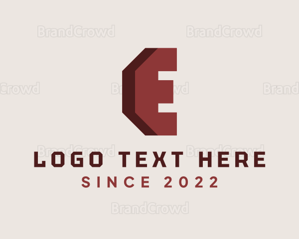 Professional Geometric Letter E Logo
