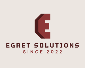 Professional Geometric Letter E logo design