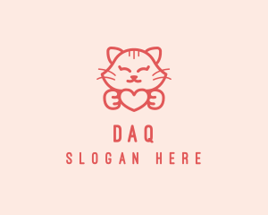 Child - Feline Cat Heart logo design