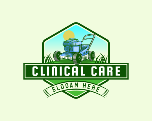 Mower Grass Landscaping logo design