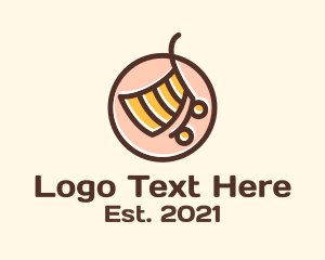 Food Store - Shopping Cart Line Art logo design