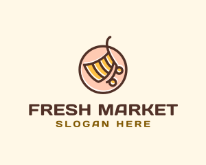 Stall - Shopping Cart Grocery logo design