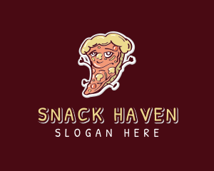 Yummy Pizza Snack logo design