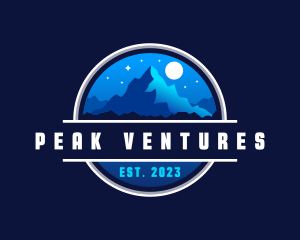 Everest - Mountain Night Moon logo design