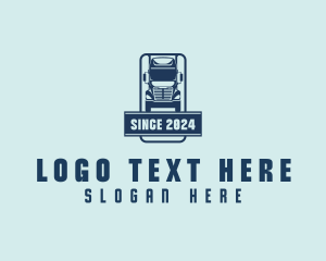Haulage - Freight Logistics Truck logo design
