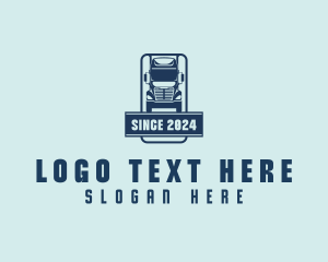 Freight Logistics Truck Logo