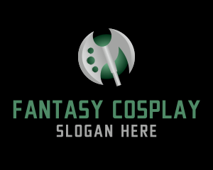 Cosplay - Axe Weapon Gaming logo design