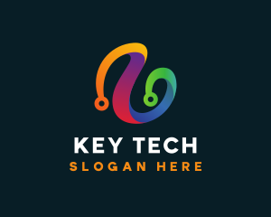 Colorful Circuit Tech logo design