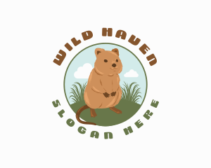 Quokka Wildlife Zoo logo design