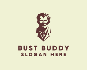 Scientist Guy Bust logo design