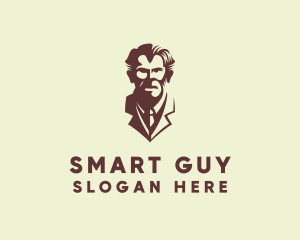 Scientist Guy Bust logo design