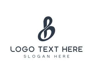 Typography - Professional Musician Cursive Letter B logo design