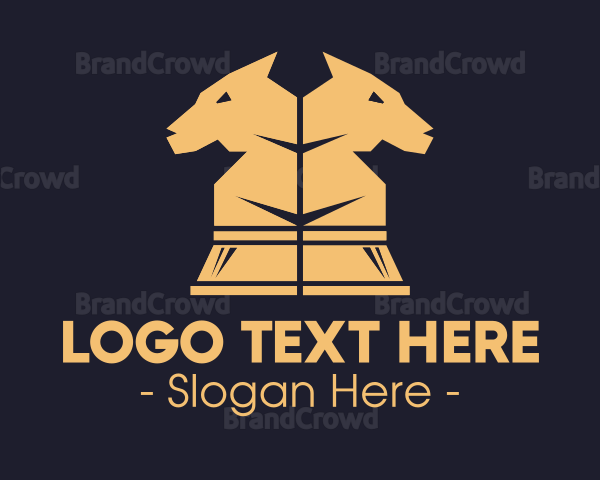 Yellow Hound Dog Logo