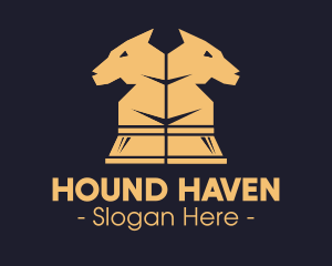 Yellow Hound Dog logo design