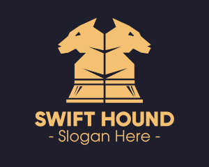 Yellow Hound Dog logo design