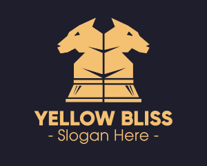 Yellow Hound Dog logo design