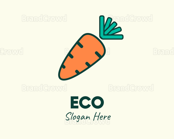 Orange Organic Carrot Logo