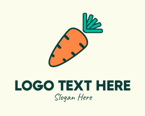 Veggie - Orange Organic Carrot logo design