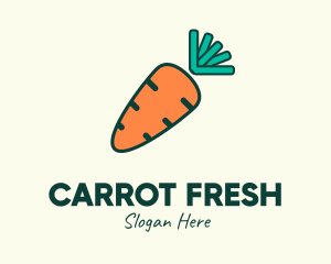 Carrot - Orange Organic Carrot logo design