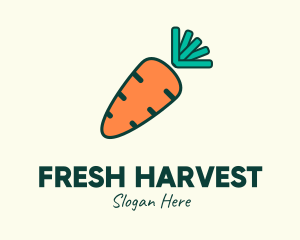 Veggie - Orange Organic Carrot logo design