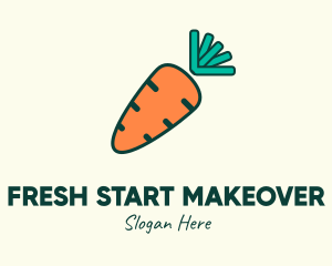 Orange Organic Carrot logo design