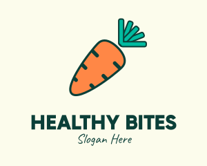 Orange Organic Carrot logo design