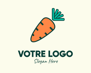 Farm Market - Orange Organic Carrot logo design