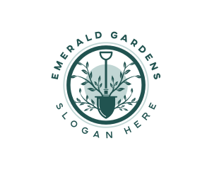 Garden Shovel Planting logo design