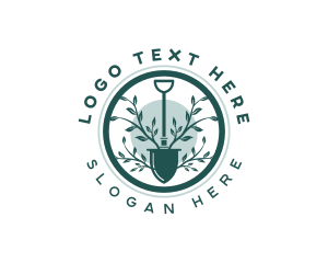 Leaf - Garden Shovel Planting logo design