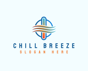 Air Temperature Hvac logo design