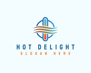 Air Temperature Hvac logo design