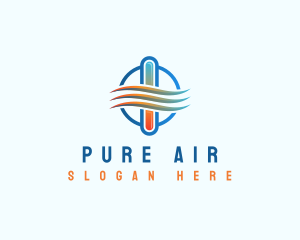 Air Temperature Hvac logo design