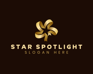 Premium Ribbon Star logo design