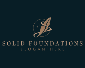 Handwriting - Feather Quill Publishing logo design