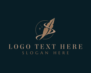 Poet - Feather Quill Publishing logo design