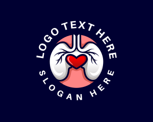 Breathing - Medical Lung Heart logo design