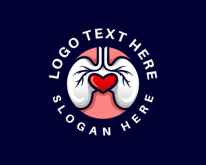 Pulmonology - Medical Lung Heart logo design