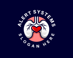 Medical Lung Heart logo design