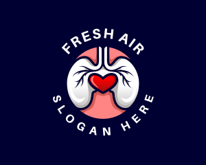 Medical Lung Heart logo design