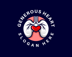 Medical Lung Heart logo design