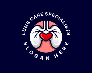 Medical Lung Heart logo design