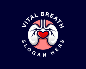 Medical Lung Heart logo design